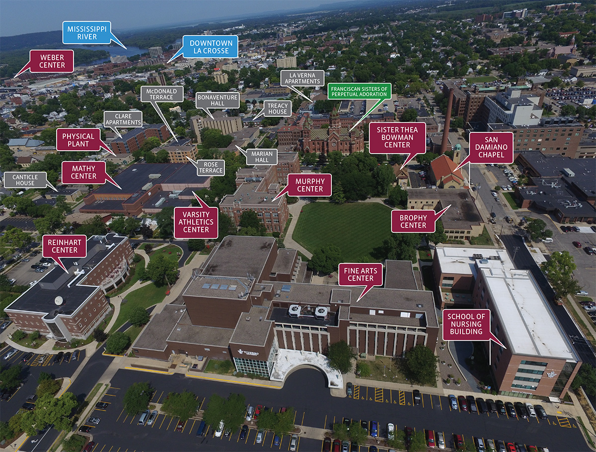 Aerial View Of Campus Viterbo University