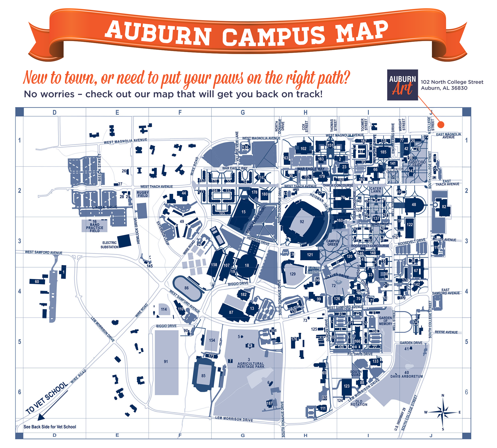 Auburn Campus Map