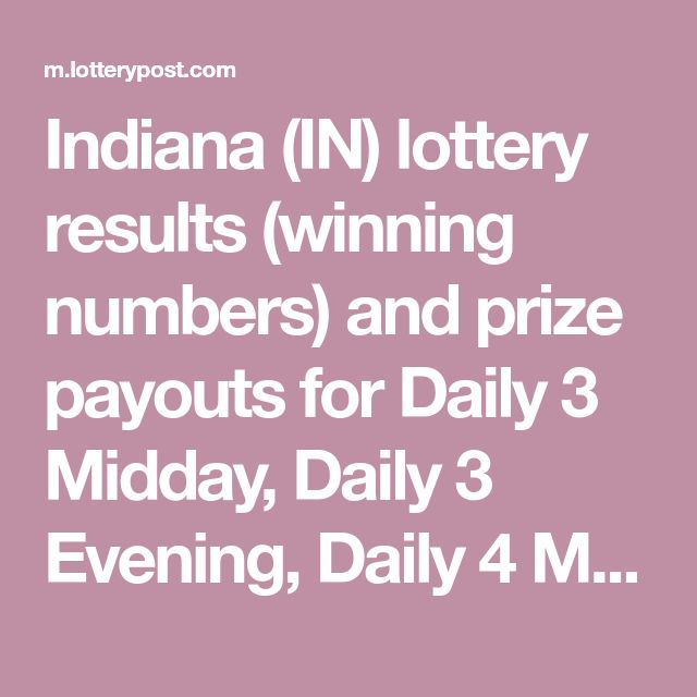 California Daily 3 Midday Winning Numbers