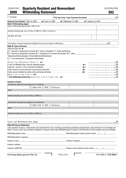 California State Tax Withholding Form