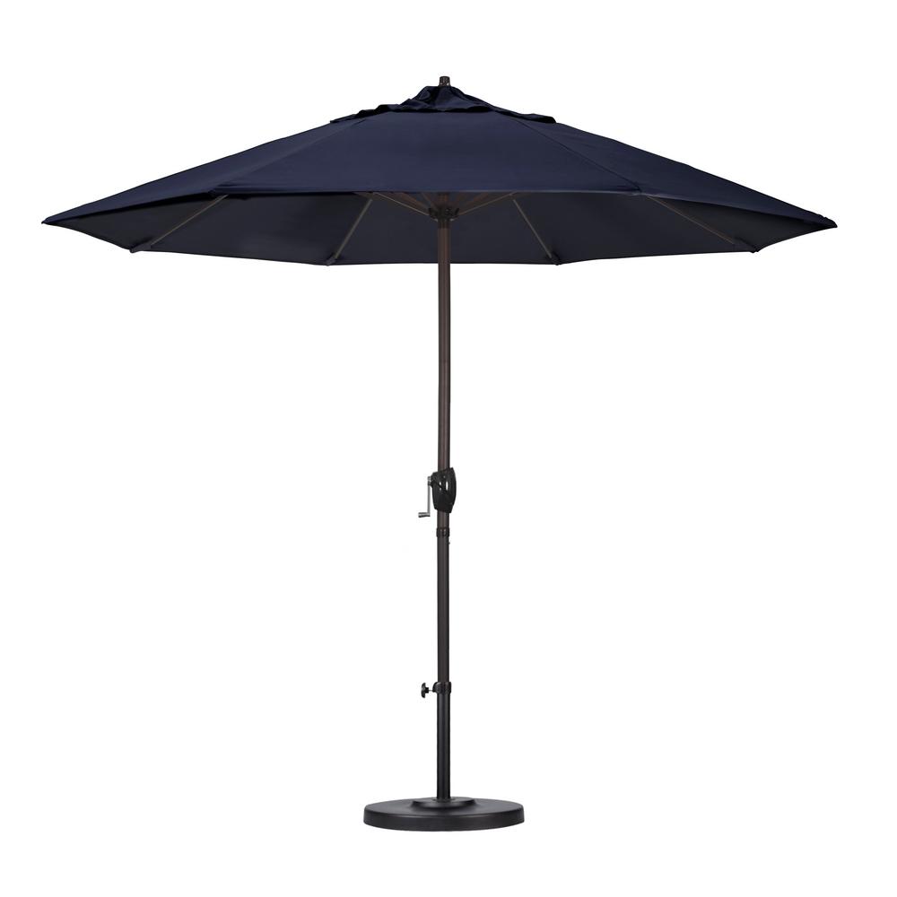 California Umbrella Patio Umbrellas Fabric Color Navy Blue Frame