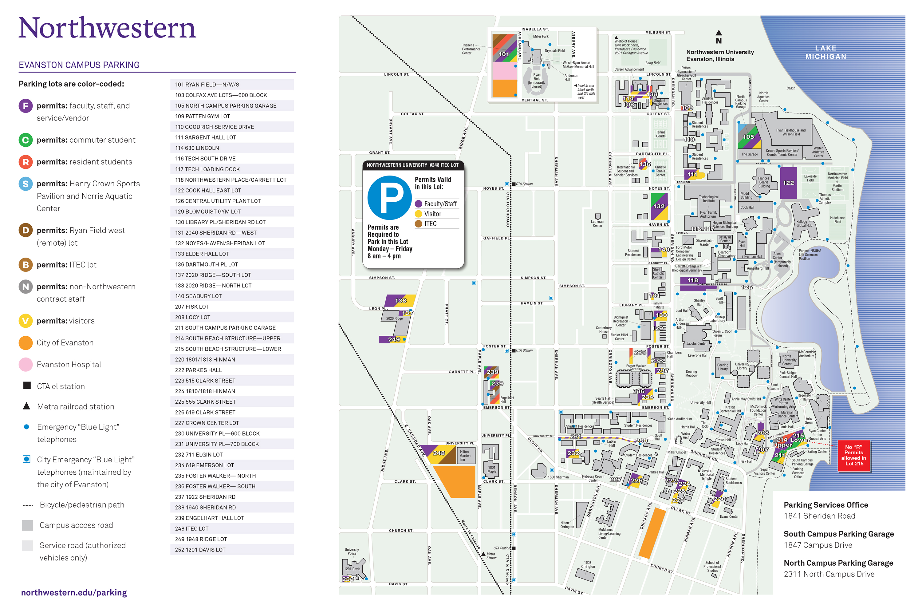 Campus Parking Map Parking And Transportation Real Estate And