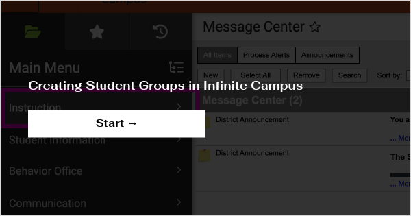 Infinite Campus Creating Student Groups Youtube