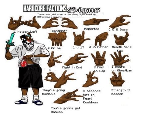 Just A Few Of The Gang Signs Used On Our Server R Hcfactions