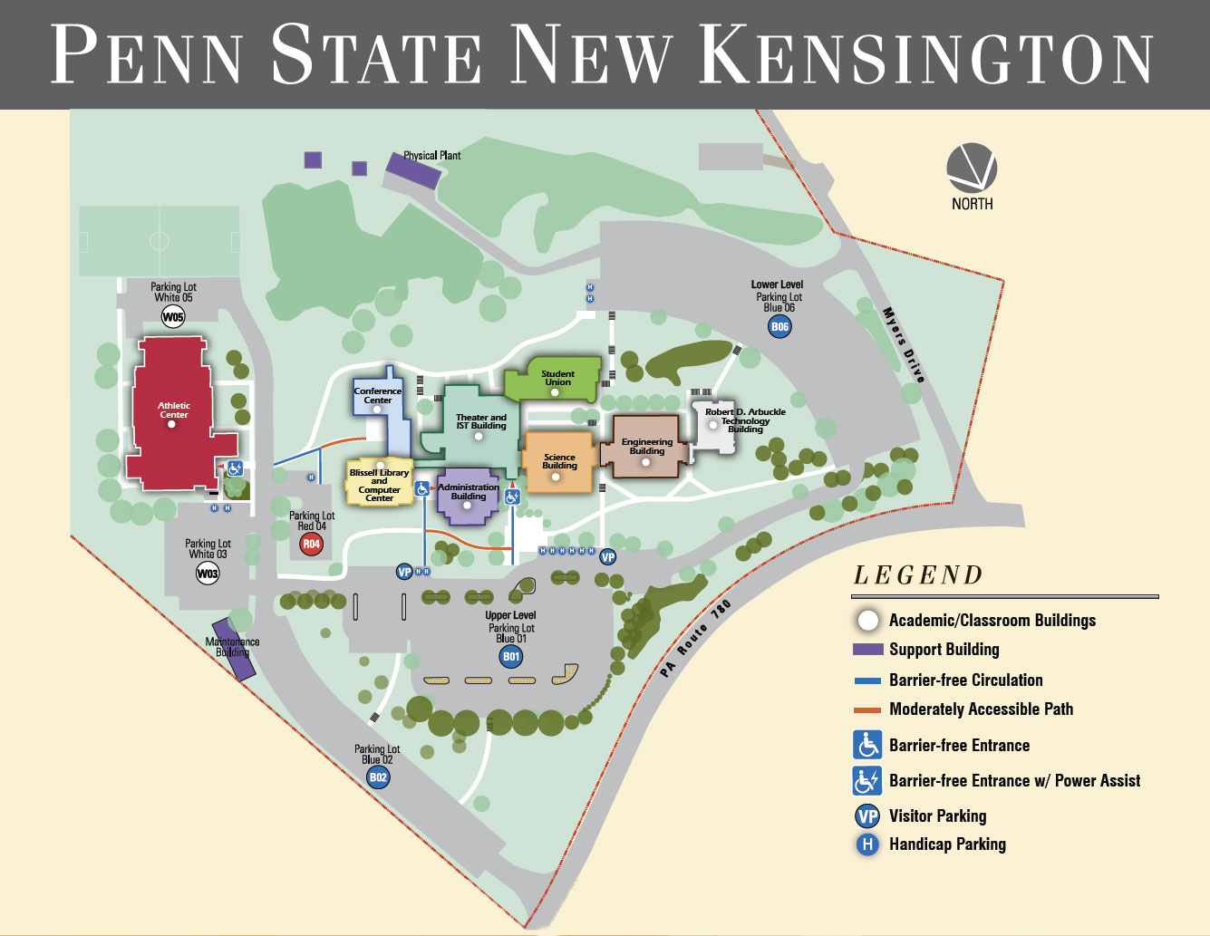 Map Of Psu University Park Campus