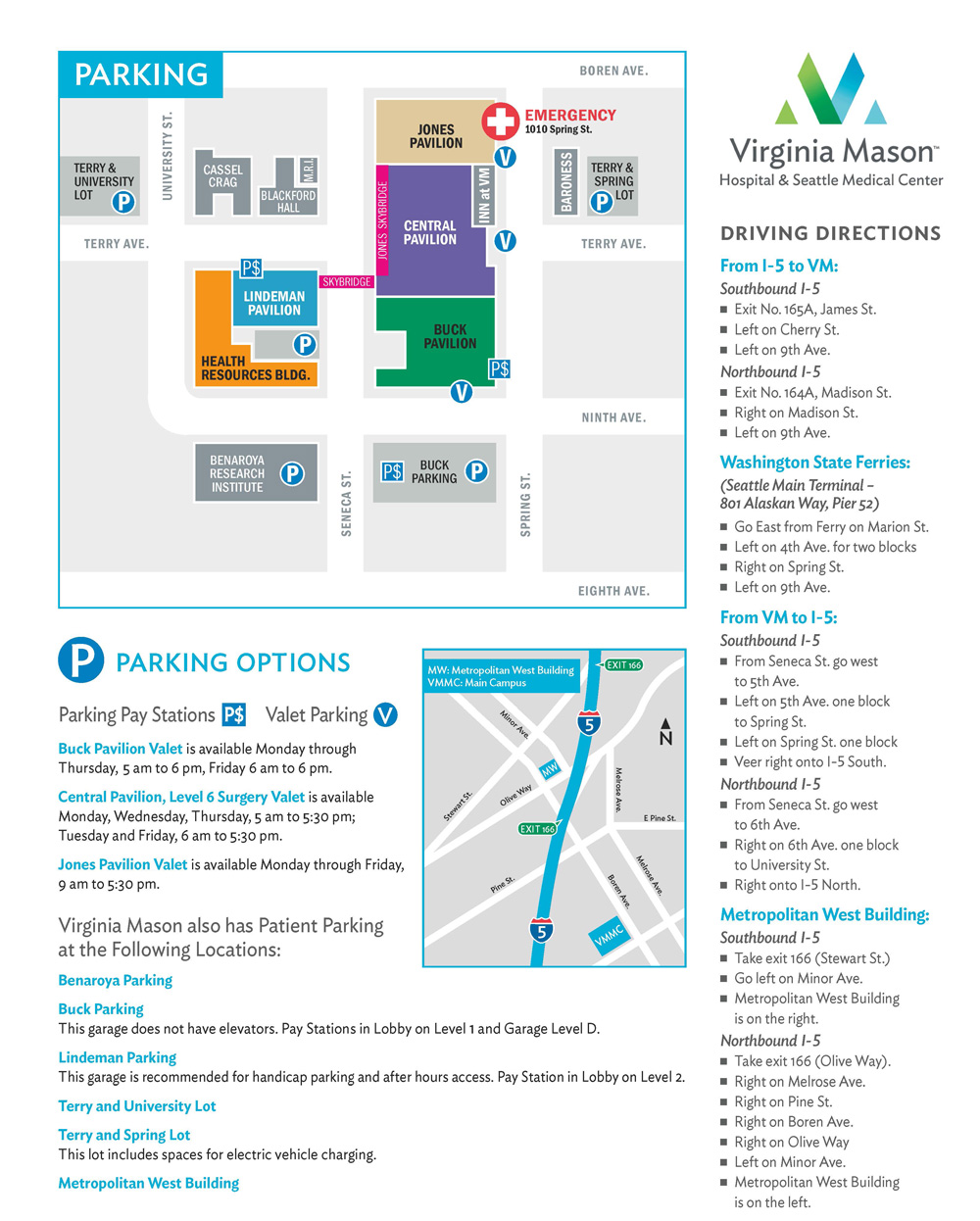 Virginia Mason Seattle Map Interactive Map